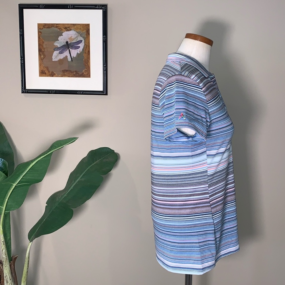 NWT Antigua Desert Dry Golf Polo Top, Multicolor Striped, Women’s Size M - Picture 4 of 16